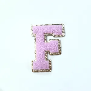 A-Z Chenille Letters Patch, Pink Iron on Patches, 4.5 Inches Letter Patch,  Personalized Gift, Letter Patches for Clothing/team/decoration 