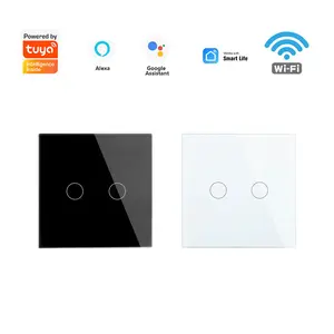 Interruttore elettrico dimmerabile intelligente Tuya 1 2 3 Gang di tipo EU/UK funziona con gli interruttori a parete per automazione domestica intelligente di Google Home Assistant