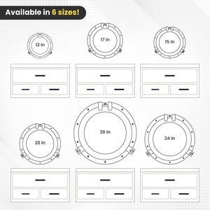 Miroir mural rond en aluminium de qualité export, style nautique côtier, pour salle de bain, disponible au prix de gros - Product Image 4