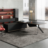 Bureau de direction moderne de qualité supérieure avec station de charge USB intégrée, bureau intelligent avec fonction de charge