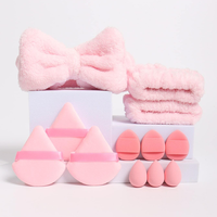 Kit d'accessoires de beauté mode vente en gros pour fond de teint poudre Spa bandeaux réglage couleur personnalisée ensemble d'éponges de beauté visage