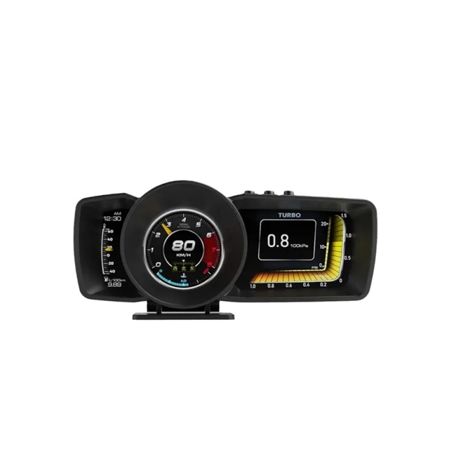 2024 Latest OBD Combiner HUD Car Head-up Display LCD Smart Instrument with SIM Card and GPS for Driving Speed Time Monitoring