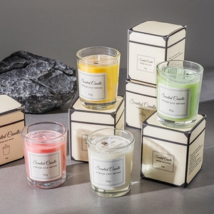 Bougies parfumées faveurs de mariage bougies de cire de soja personnalisées bougies d'aromathérapie de luxe cadeaux de mariée décor à la maison faveurs de fête à la main - Product Image 1