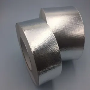 Stik lengket Foil kuat pada Aluminium perak yang diperkuat dengan pita perekat kedap air Aluminium 50Mm