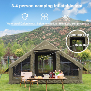 Tenda da <span class=keywords><strong>Glamping</strong></span> di Lusso Portatile da 6,3 Metri Quadrati Impermeabile in Cotone TC Oxford Tettoia Gonfiabile da Campeggio per 3-4 Persone all'Aperto - Product Image 5