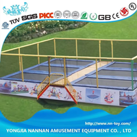 Nanan precio barato al aire libre Mini niños Fitness salto trampolín para la venta niño trampolín redondo personalizado con tienda/techo en el suelo