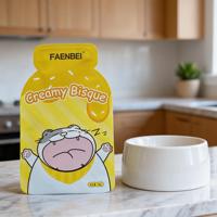 Sachet autoportant, sachet d'emballage en plastique BOPP de forme spéciale, impression en héliogravure de qualité alimentaire, pour friandises pour animaux de compagnie