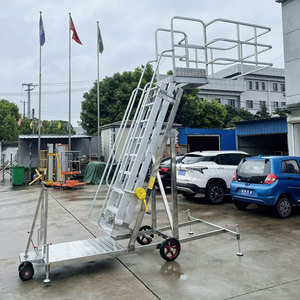 Plate-forme d'échelle mobile pliable en acier inoxydable échelles portables télescopiques pour l'inspection de l'eau carburant réservoir de gaz - Product Image 3