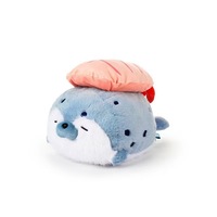 Nouvelle Peluche Loutre Sushi Mignonne et Réglable, Coussin de Canapé de Bureau, Cadeau d'Anniversaire, Rembourrage en Coton PP, Vente en Gros Disponible