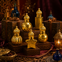 Flacon de parfum en verre électroplaqué or 6ml 12ml 15ml, flacon vide pour huiles essentielles, flacon d'attar arabe, fiole en verre rechargeable