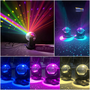Marslite Sfere da <span class=keywords><strong>Discoteca</strong></span> con Testa Mobile, <span class=keywords><strong>Luci</strong></span> Sceniche, Sfera Rotante a Specchio in Vetro, <span class=keywords><strong>Luci</strong></span> da <span class=keywords><strong>Discoteca</strong></span> per DJ, Feste, Bar, Nightclub, Eventi - Product Image 2