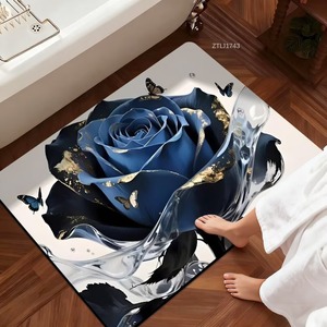 מחצלת אמבטיה מגניבה ואופנתית עם דוגמא גיאומטרית תלת-ממדית מחימר דיאטומי לשימוש ביתי ובתי מלון - Product Image 3