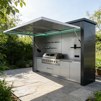 Cuisine extérieure en aluminium, meilleurs designs de cuisines extérieures, cuisine modulaire pour barbecue en plein air