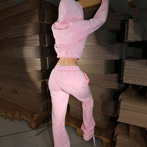 Sweat-shirt personnalisé pull à capuche personnalisé lavé à l'acide poids lourd 400 g/m² sweat à capuche personnalisé ensembles de sweat à capuche avec fermeture éclair - Product Image 1