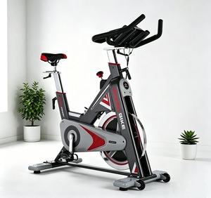 Bicicleta <span class=keywords><strong>de</strong></span> <span class=keywords><strong>Spinning</strong></span> Comercial <span class=keywords><strong>de</strong></span> Alta <span class=keywords><strong>Resistencia</strong></span>, Bicicleta Fija <span class=keywords><strong>de</strong></span> Fitness con Fricción Ajustable y Capacidad Máxima <span class=keywords><strong>de</strong></span> Carga <span class=keywords><strong>de</strong></span> 180 kg para Gimnasio o Estudio - Product Image 4