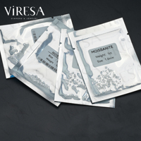 Moissanite diamant blanc Viresa en vrac, taille 1 mm, 1,5 mm, 2 mm, 2,5 mm, 1 ct/sac