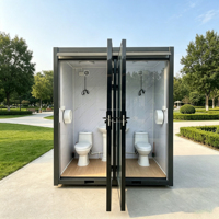 Toilettes portables en structure métallique à montage rapide pour parc public