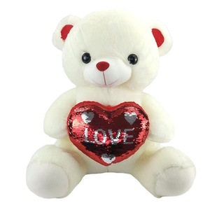 Ours en peluche chauds et doux avec cœur « Je t'aime » – Cadeau de Saint-Valentin – Jouet en peluche personnalisé – Ours en peluche rembourrés - Product Image 3