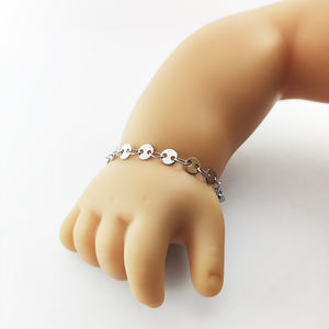 Bracelets Pour bébé En acier inoxydable, chaîne couleur or, Bijoux Pour enfants - Product Image 6