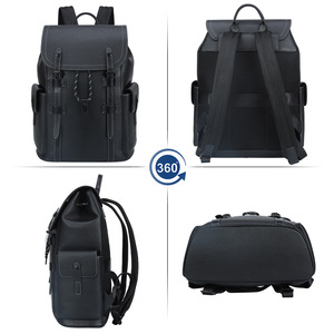 Tiding Leather Laptop <b>Backpack</b> 15.6-Inch Business Travel Large Capacity Water Resistant Breathable Men's <b>Backpack</b> - Product Image 4