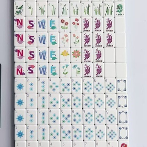 Juego de Mahjong Americano Portátil y Duradero de Melamina con 160 Fichas Modernas de Cuatro Capas para Viajes y Noches de Juego en Familia - Product Image 6