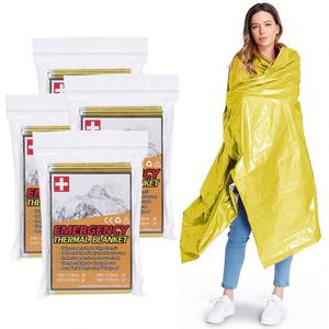 Couverture Thermique Dorée en Gros, Couverture d'Urgence en Mylar Argenté 130*210 pour Voyages en Plein Air et Camping, Logo Personnalisé - Product Image 1