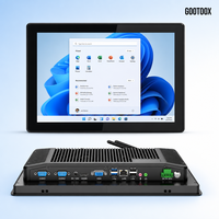 Panel PC Industrial Todo en Uno Integrado sin Ventilador de 12.1/13.3/15/15.6/21.5 Pulgadas, Computadora Táctil con Puertos HDMI VGA LAN Estándar
