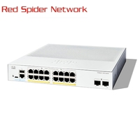 Switch PoE Gigabit 16 ports Original Catalyst C1300-16FP-2G 240W sans ventilateur pour rack, idéal pour les PME et les bureaux, compatible téléphonie IP