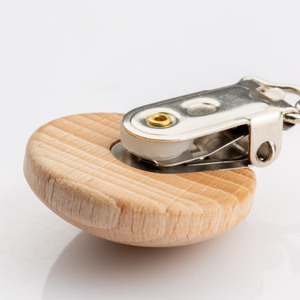 Chaîne de sucette en bois de hêtre et acier inoxydable, personnalisable avec logo, réutilisable, durable, portable, petite, épaisse, 30-35 mm, pour jouet DIY - Product Image 3