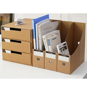 Boîtes en papier kraft de haute qualité, 2 mm d'épaisseur, accessoires de bureau, organiseur de bureau, porte-stylos, rangement, emballage, souvenir gratuit - Product Image 4
