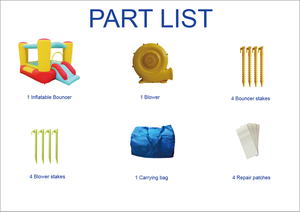 Château gonflable en PVC pour enfants à usage domestique avec glissière - Product Image 3