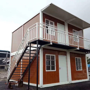 บ้านสำนักงานเคลื่อนที่แบบสองชั้นคุณภาพสูงหรูหรา บ้านคอนเทนเนอร์ประกอบสำเร็จ บ้านคอนเทนเนอร์สำเร็จรูป บ้านพักอาศัยแบบเรียบง่าย - Product Image 4