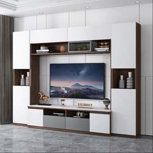 Meuble TV de luxe, design moderne, unité murale pour téléviseur, support TV flottant pour salon, meuble suspendu - Product Image 3