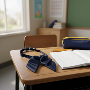 Papillon regolabili per la scuola per ragazze e donne, confezione da 50 pezzi, in raso tinta unita, con design elastico a Y sul retro, per bambini e adulti - Product Image 2