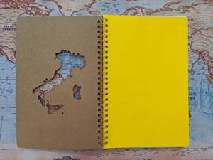 LABON personalizza copertina in carta Kraft con incisione Laser regalo di viaggio Adventurer Journal World Map Notebook Traveler Sketchbook - Product Image 3