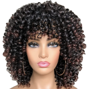 <span class=keywords><strong>Parrucche</strong></span> Lace Front all'Ingrosso, Capelli Corti Ricci, Capelli Umani Sintetici Femminili Disponibili - Product Image 4
