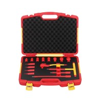 Ensemble d'outils à main isolés multifonctionnels personnalisables OEM de 33 pièces avec acier au chrome-vanadium, garantie de 3 ans, dans une boîte en plastique