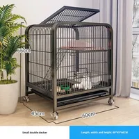 Villa pour chat en métal à 3 couches Cage moderne pour chat pour usage domestique Villa pour chat d'intérieur Espace libre élargi Construction en métal Fermeture à bouton
