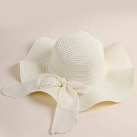 Bas voyage chapeau de paille femmes été écran plage grande jante nouvelle ombre vague Cool