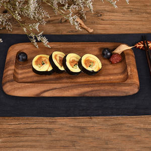 Plateau de rangement en bois d'acacia massif, plateau à thé en bois, plateau de table à manger, mini plateau à fromage, <span class=keywords><strong>l</strong></span>égumes, vente en gros - Product Image 2