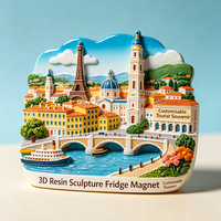 Vente en gros de souvenirs touristiques personnalisés en résine 3D représentant des pays, produits à vendre dans les lieux touristiques, cadeaux de voyage, décoration pour la maison et la cuisine