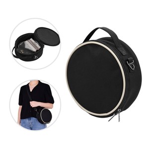 Étui souple pour kalimba portable, en tissu imperméable, forme circulaire, sac de rangement multifonctionnel rond avec sangle réglable - Product Image 2