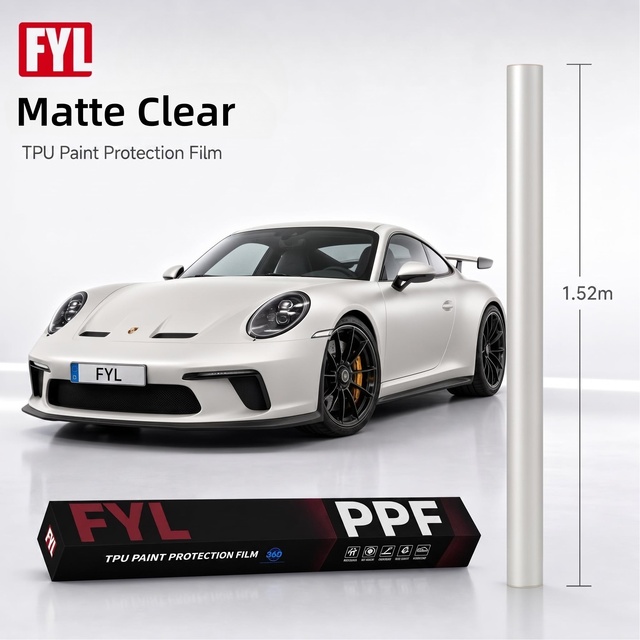 Car PPF Matte Finish Lubrizol TPU 7.5mil Hydrophobic Instant Self-Healing Luxury Matte Paint Protection Film 6-Year Warranty