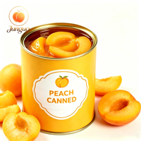 Demi-pêches jaunes en conserve dans jus de fruits, vente en gros, OEM, marque privée, prix usine, export mondial