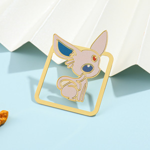 Penjepit Buku Kuningan Berukir Kartun Pokemon Kreatif, Emblem Berlapis Emas, Karakter Film & TV, Alat Tulis Pelajar - Product Image 3