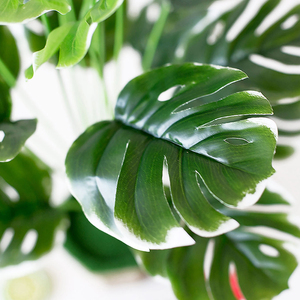 <span class=keywords><strong>Piante</strong></span> Artificiali Foglie di Palma Verde Monstera per Decorazione Casa, Giardino, <span class=keywords><strong>Soggiorno</strong></span>, Camera <span class=keywords><strong>da</strong></span> Letto, Balcone, Pianta Tropicale Finta in Plastica - Product Image 2