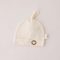 Nouvel arrivage Printemps-Automne : Ensemble Bonnet et Bavoir Unisexe pour Nouveau-né, Style Dessin Animé Adorable, Anti-bactérien, pour Bébé 0-3 Mois