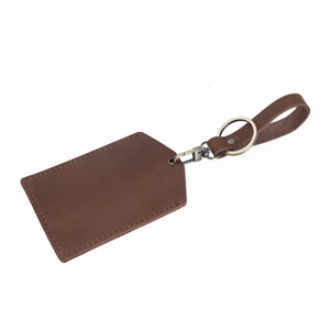 Handmade Vintage Leather Card Holder Genuine Cowhide Mini Bus Protective Cover Student Campus Coin Card Holder - Product Image 1