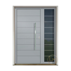 Porta d'Ingresso Moderna Singola in Stile Francese, Porta Interna Principale Pivotante Nera per Casa di Lusso - Product Image 2