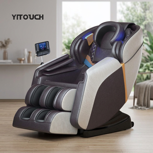 Poltrona Massaggiante da Ufficio a Gravità Zero in Pelle PU Marrone, con Massaggiatore Gambe Integrato, Moderna e Portatile, per il Relax di Tutto il Corpo - Product Image 3